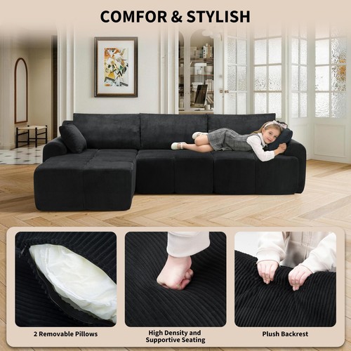 Shaped couch 118 modular - l,