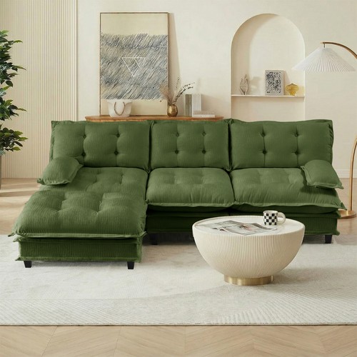 107 shaped modern sofa - modern,