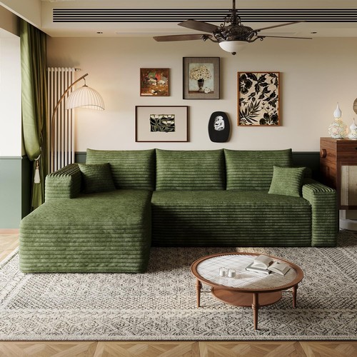 Shaped cloud couch green - 95",