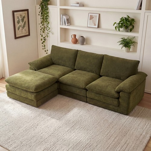 100 chenille cloud sectional - 100",