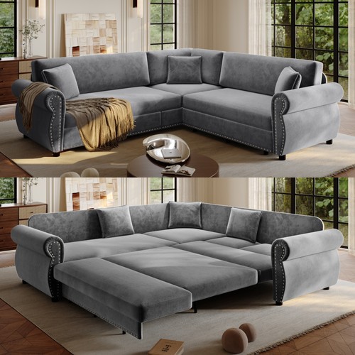 Shaped sofa couch - 88.2"l-shaped,