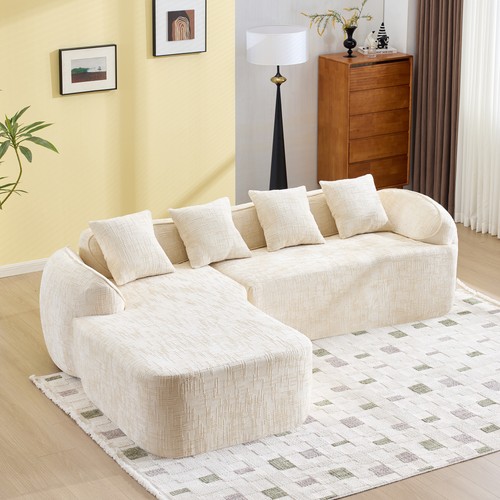 Beige chenille shaped - beige,