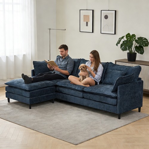 Shaped sectional sofa couch - sectional,