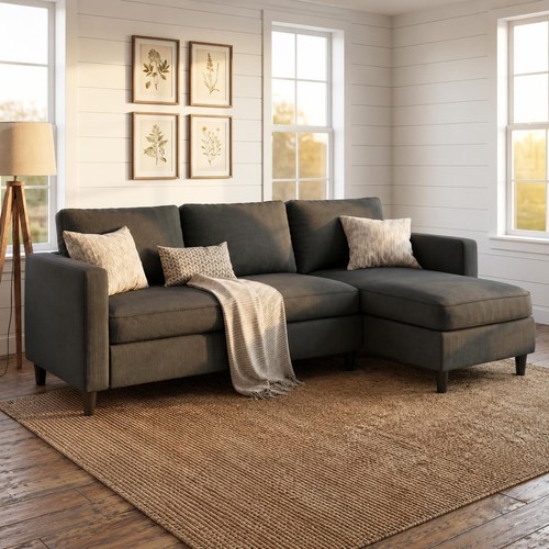 Shaped sectional couch - sectional,