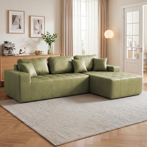 108 couch leather - leather, l