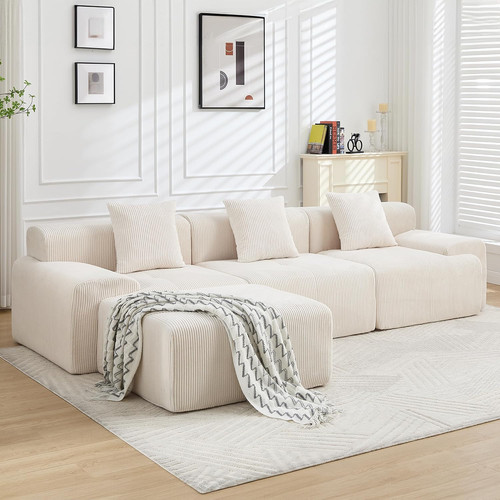 118 boneless couch l - 118", l-shaped