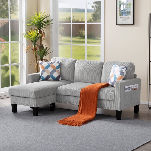 Corduroy shaped sectional - l-shaped,