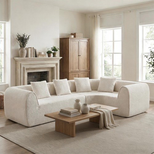 110 modern curved shaped - 110", l-shaped