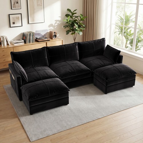 Shaped sofa with - with, removable