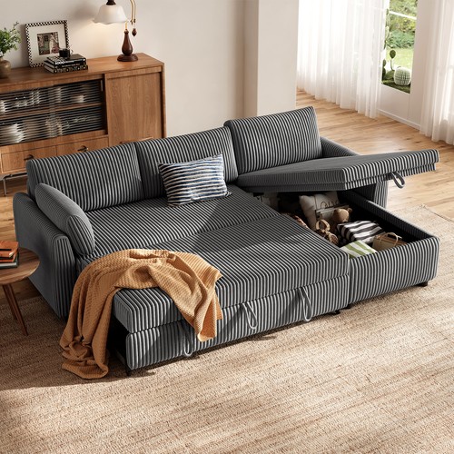Sofa bed with storage seater - with,