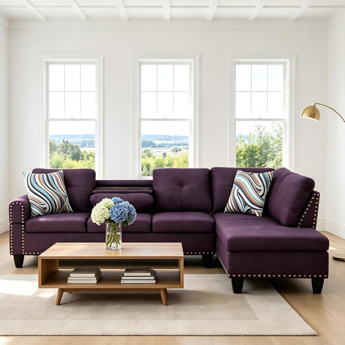 Modern shaped sectional sofa - sectional,