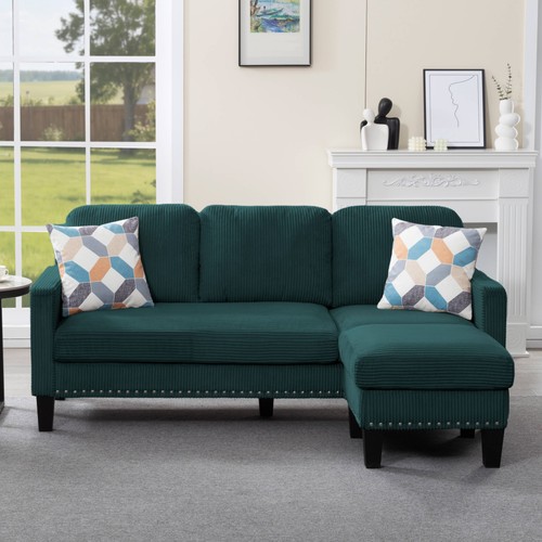 Green l shaped - 72.6", l-shaped