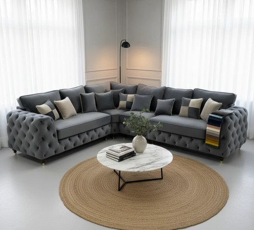 Ashton grey corner - grey, sofa