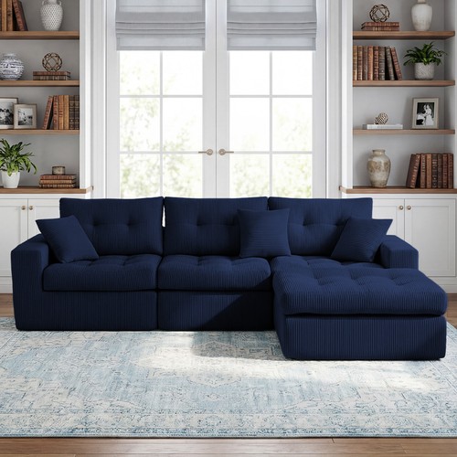 Corduroy corner chaise - corduroy,
