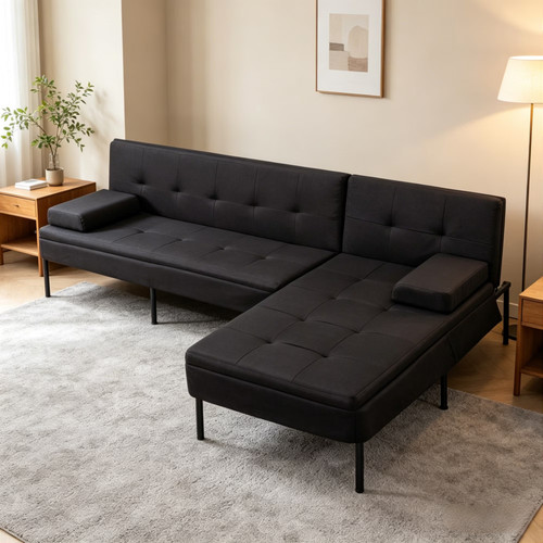 Modern sofa bed black - 78.7",