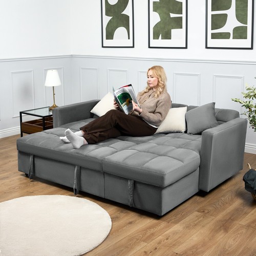 Velvet corner sofa - velvet, with