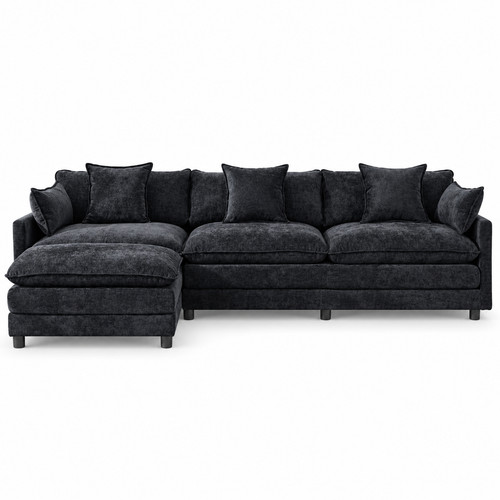 Tosee black 108 inch chenille - 108,
