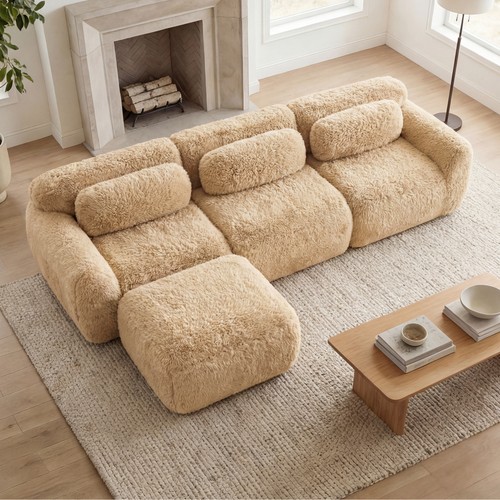 Shaped soft and fluffy plush - l-shaped,