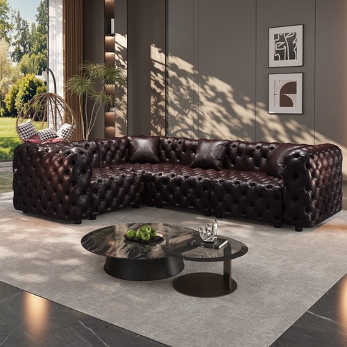 Modern shaped faux leather - faux,
