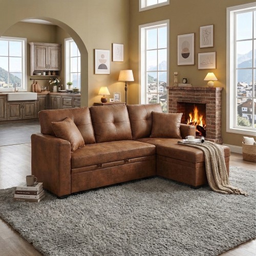 Shaped sectional sleeper - sectional,