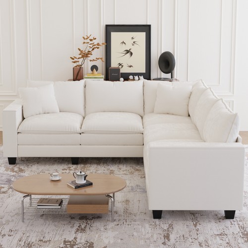 Shaped corner sofa with - 97",