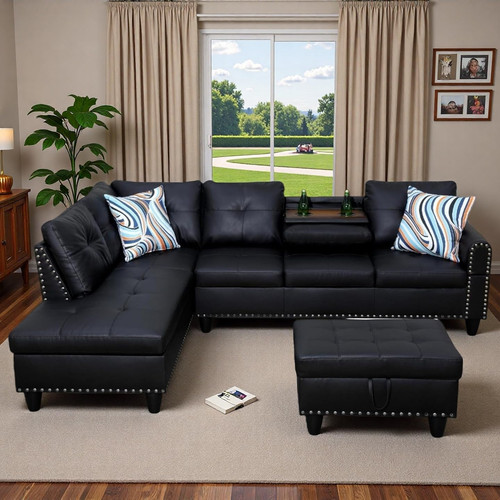 Shaped modular couch set - modular,