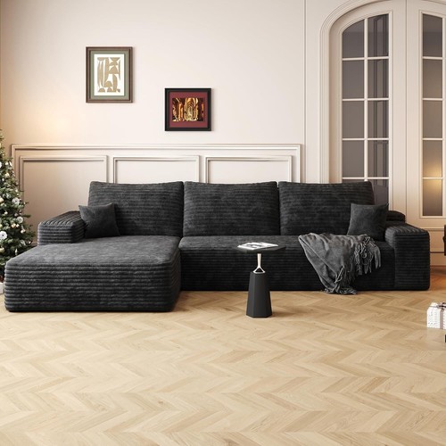 107 shaped sofa corduroy - sofa,
