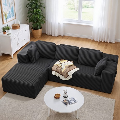 Seater velvet corner sofa - 3,