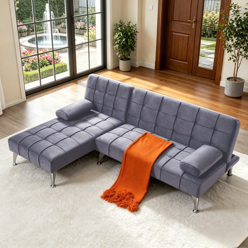 Modern velvet futon - 78.35",