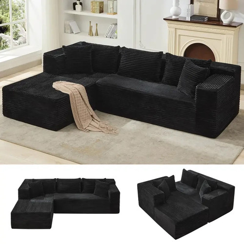 Black corduroy cloud - 96",