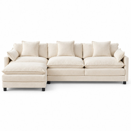 Tosee beige 108 inch - tosee, chenille