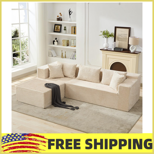 106 shaped sectional - 🔝106", l