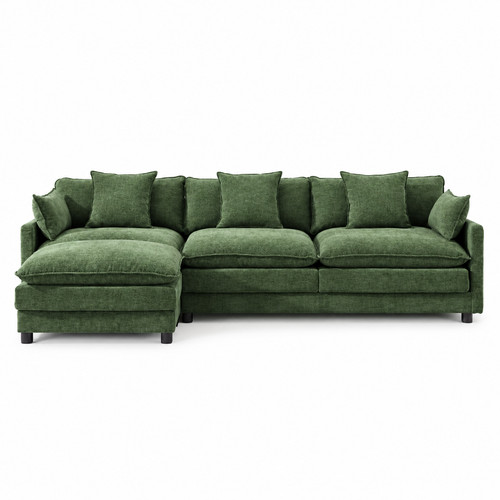 Tosee green 108 inch chenille - green,